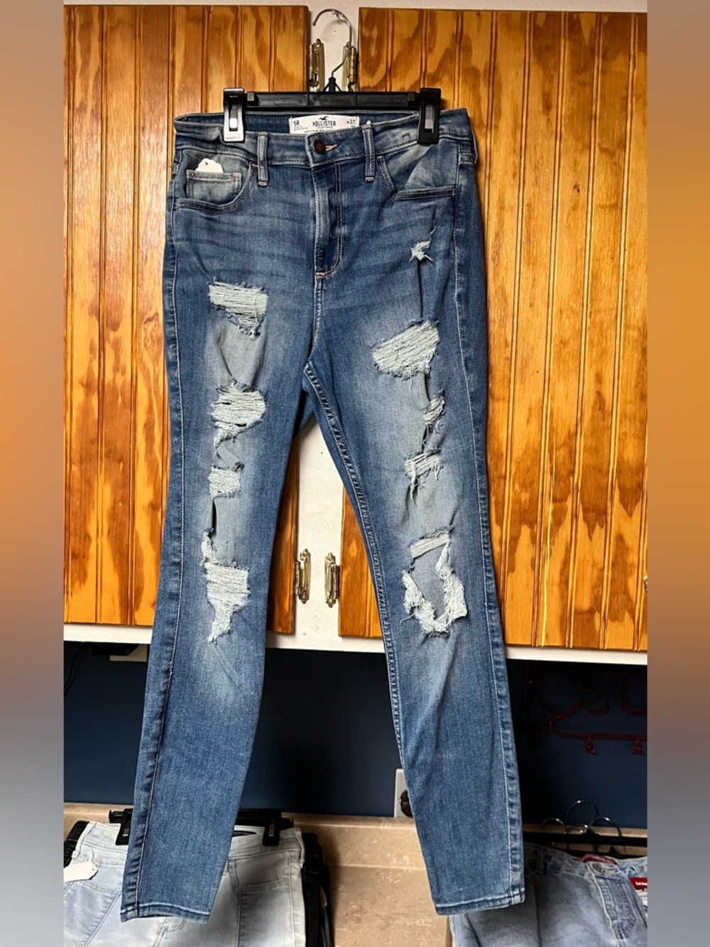 Womens Hollister curvy high rise super skinny jeans size 5
